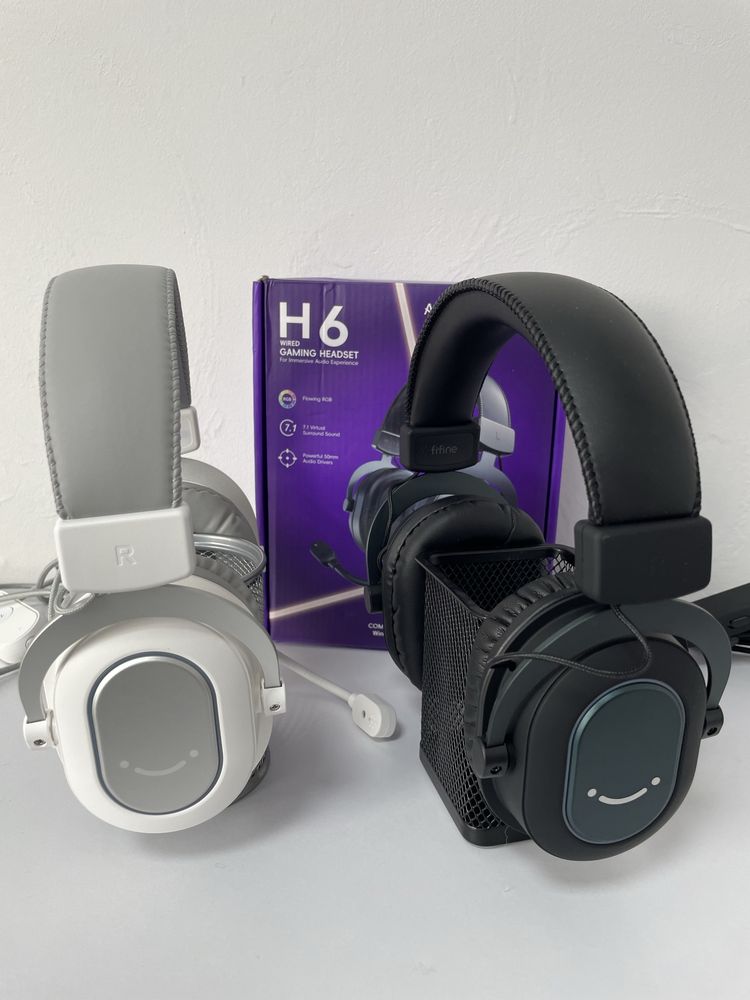 Ігрові навушники Fifine H6 RGB 7.1 геймерські игровые стриммерские