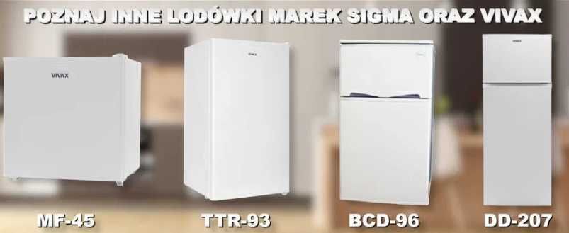 Mała lodówka biurowa chłodziarka 93L 85cm.KOMORA ŚWIEŻOŚCI