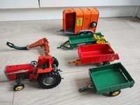 Metalowe maszyny rolnicze traktor ciągnik przyczepy Britains i Corgi