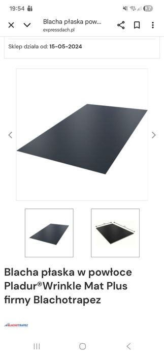 Blacha płaska 7016 blachotrapezu powłoka 60 lat gwarancji