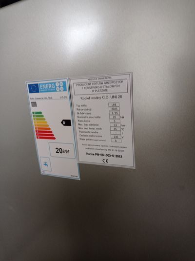 Piec kocioł 12KW zasypowy c.o. na drewno i węgiel >100m2 NOWY, GW 5lat