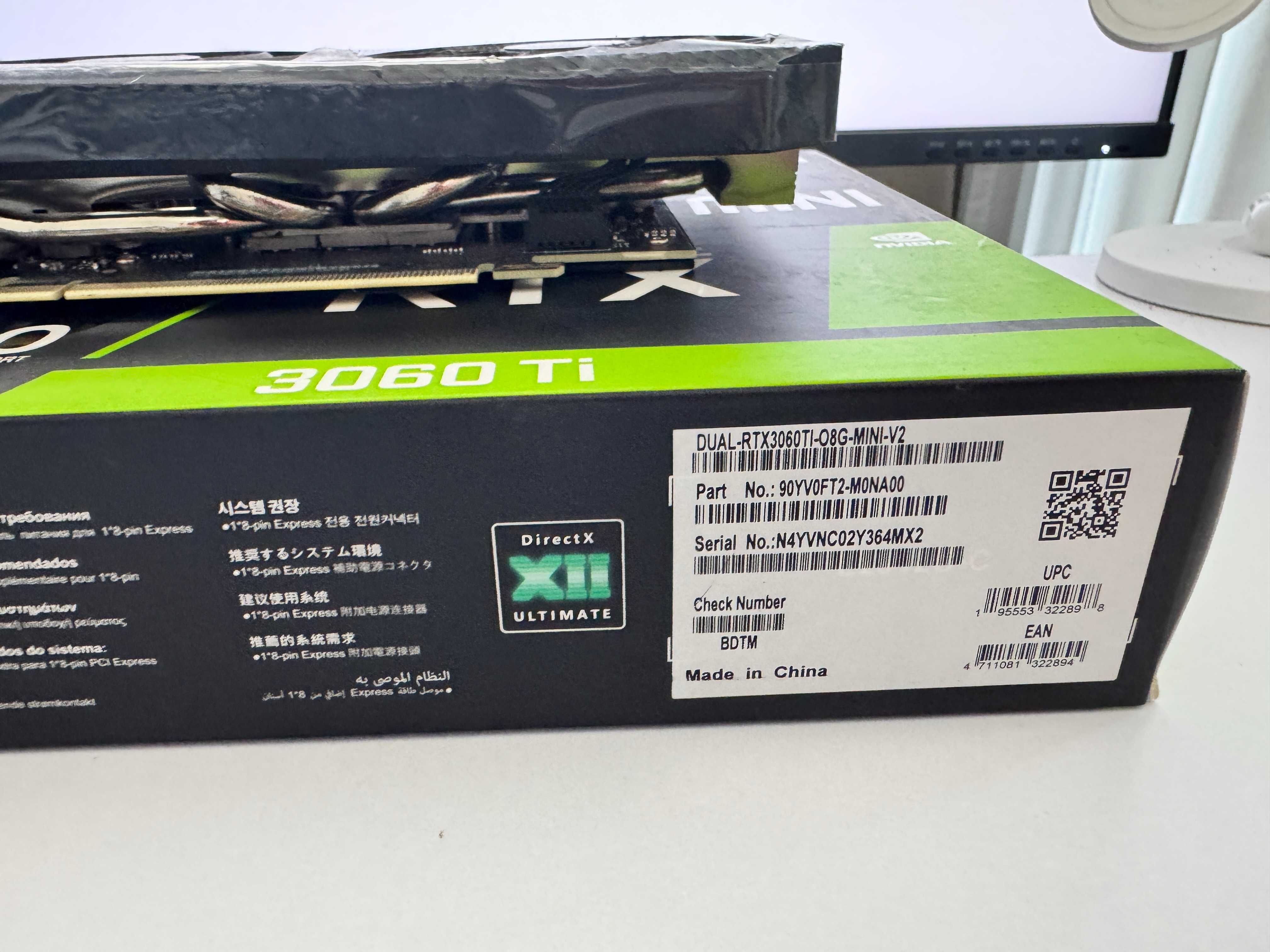 ASUS Dual GeForce RTX 3060 Ti V2 Mini Nvidia 8GB GDDR6