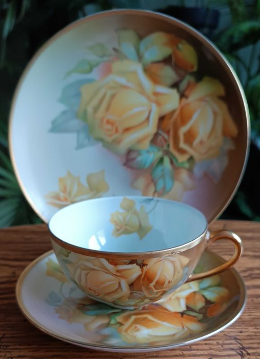 Porcelanowe trio do herbaty, Thomas Bavaria (Grupa Rosenthal).