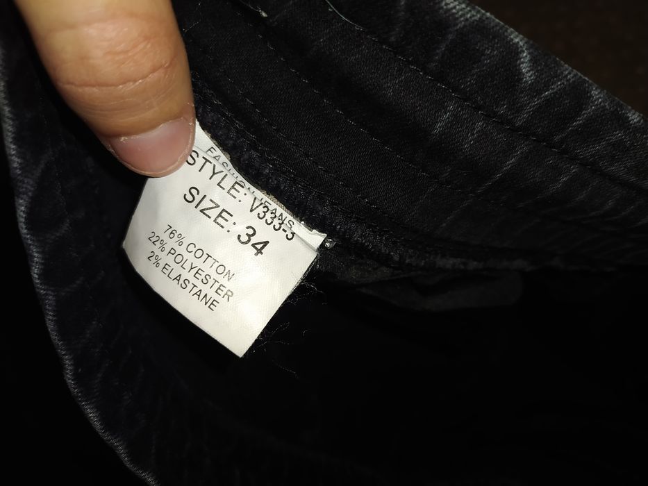 Джинси чорні на манжеті