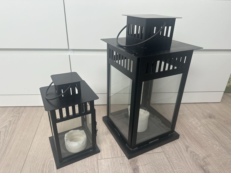 Dwa lampiony latarenki Ikea Borrby