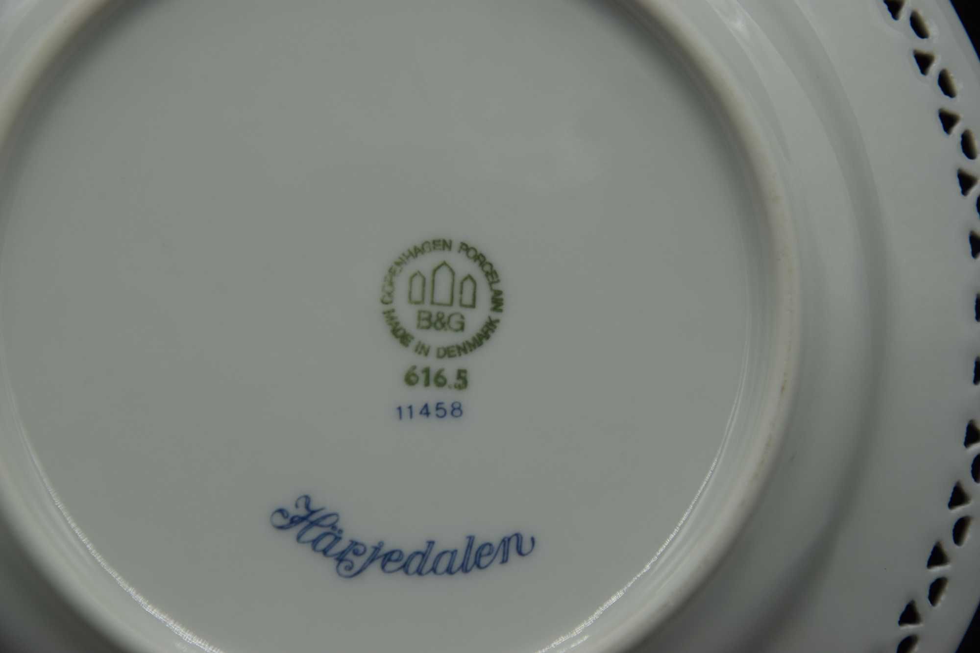 Dwa porcelanowe duńskie talerzyki Bing&Grondahl Duńska porcelana
