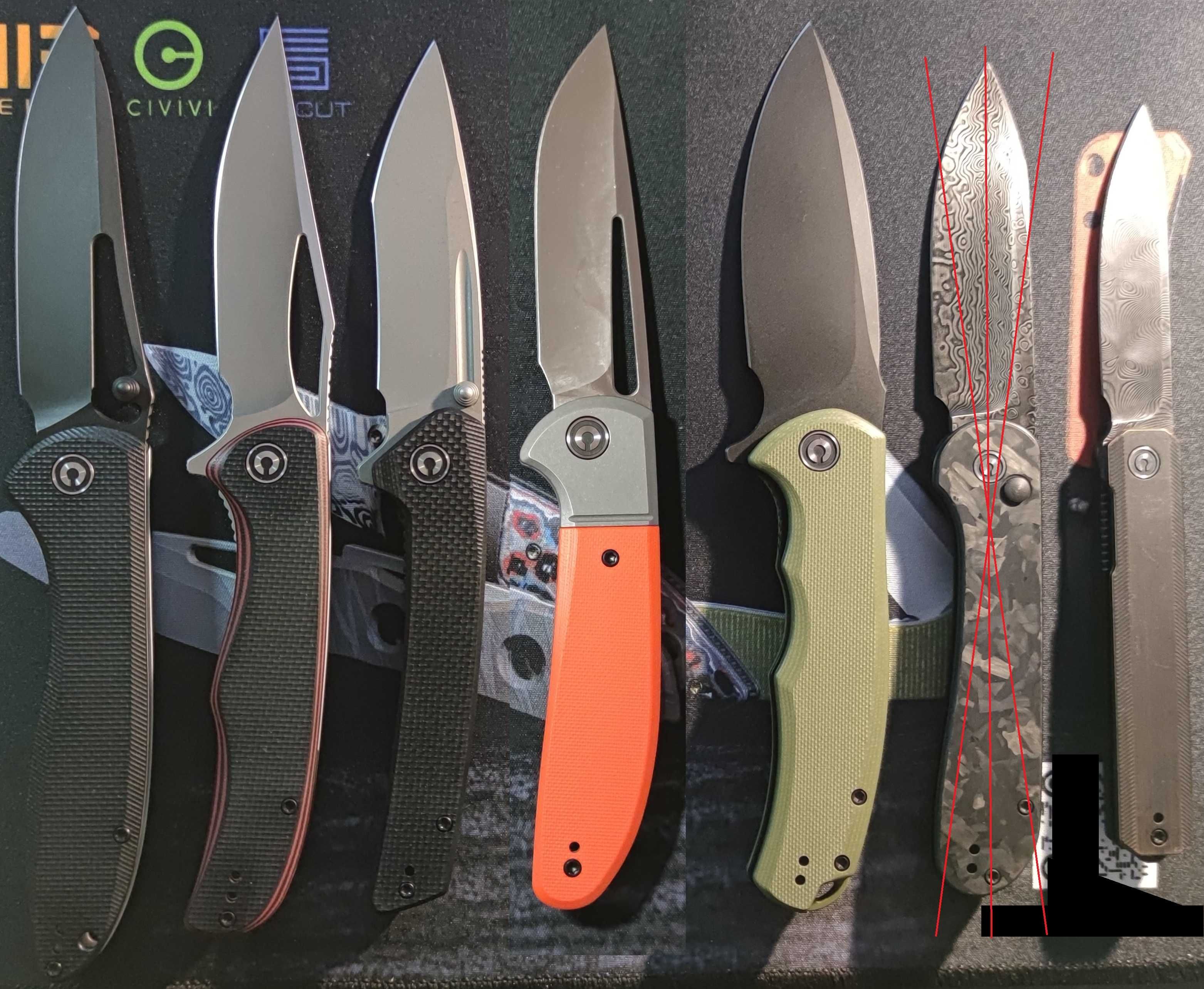 Колекція кишенькових ножів We knife CIVIVI та Kansept Kizer QSP