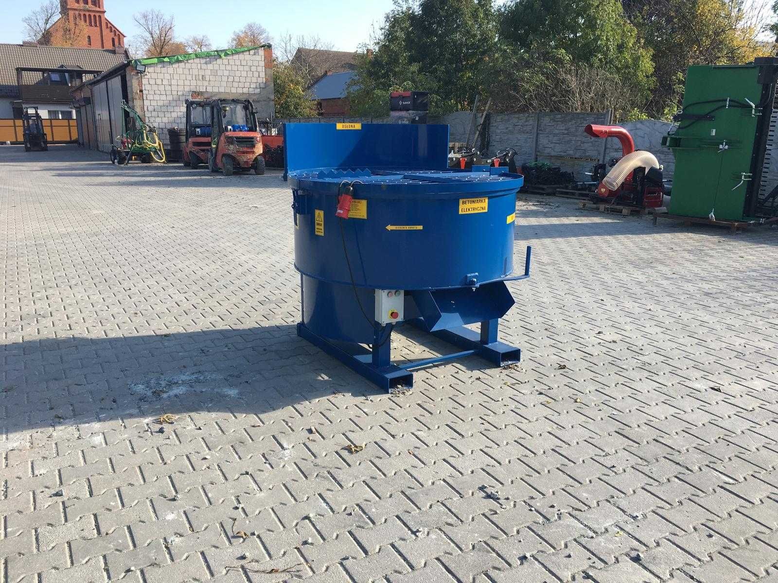 Mieszalnik betoniarka hydrauliczna okrągła 800L zgarniacz