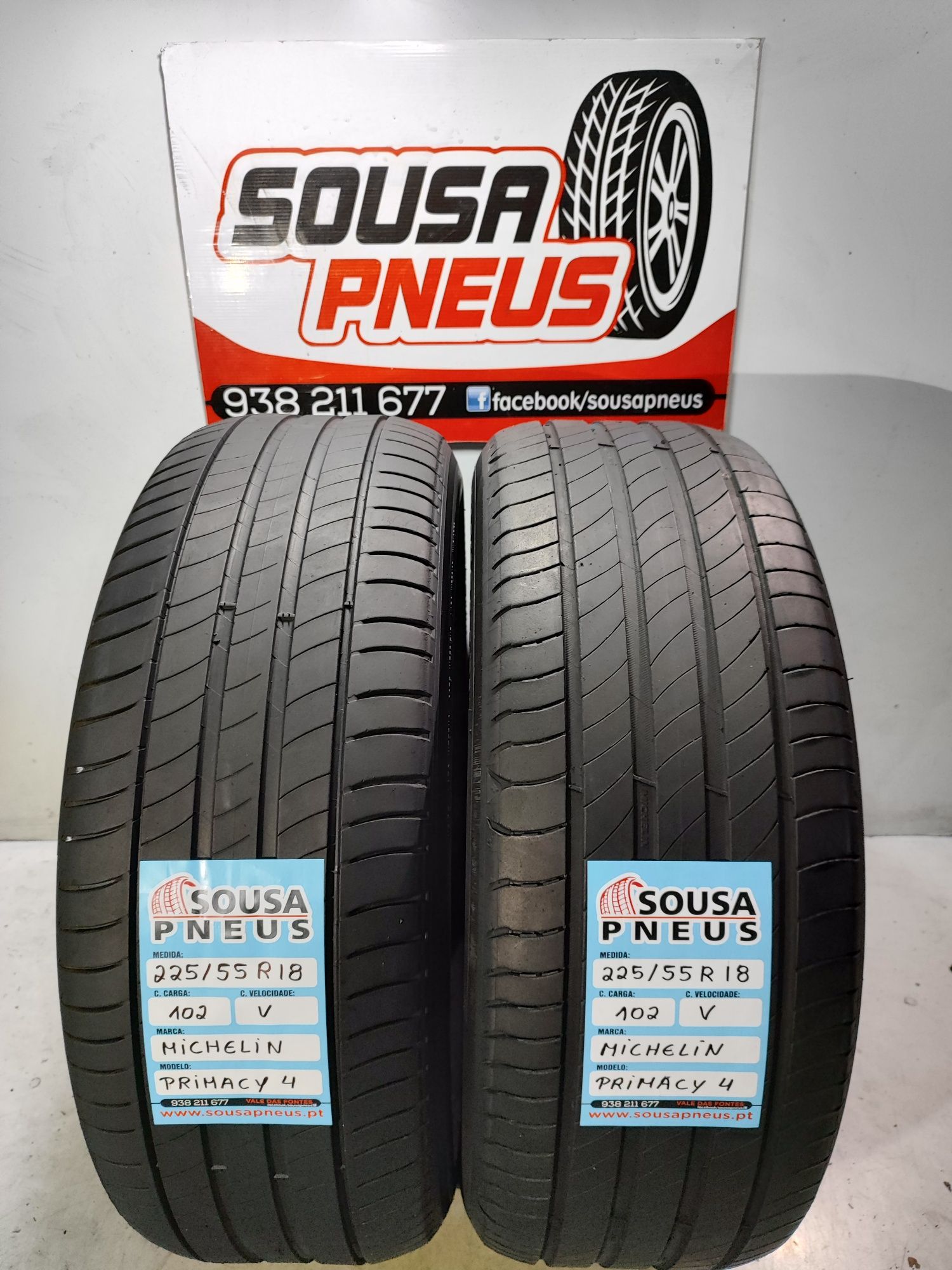 2 pneus semi novos Michelin Primacy 4 225/55R18 102V Oferta dos  porte