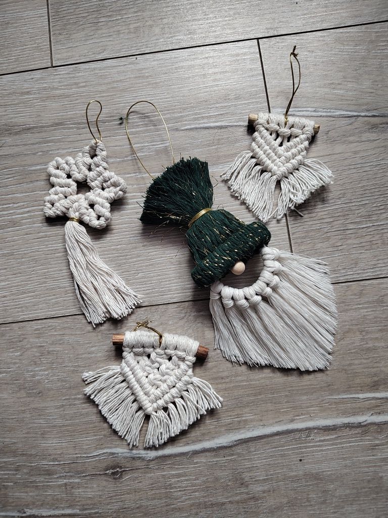 Zestaw ozdób świątecznych na choinkę na prezent handmade