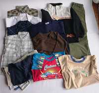 Ubrania dla chłopca rozmiar 116 15 sztuk spodnie koszule swetry bluza