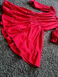 Sukienka czerwona uni