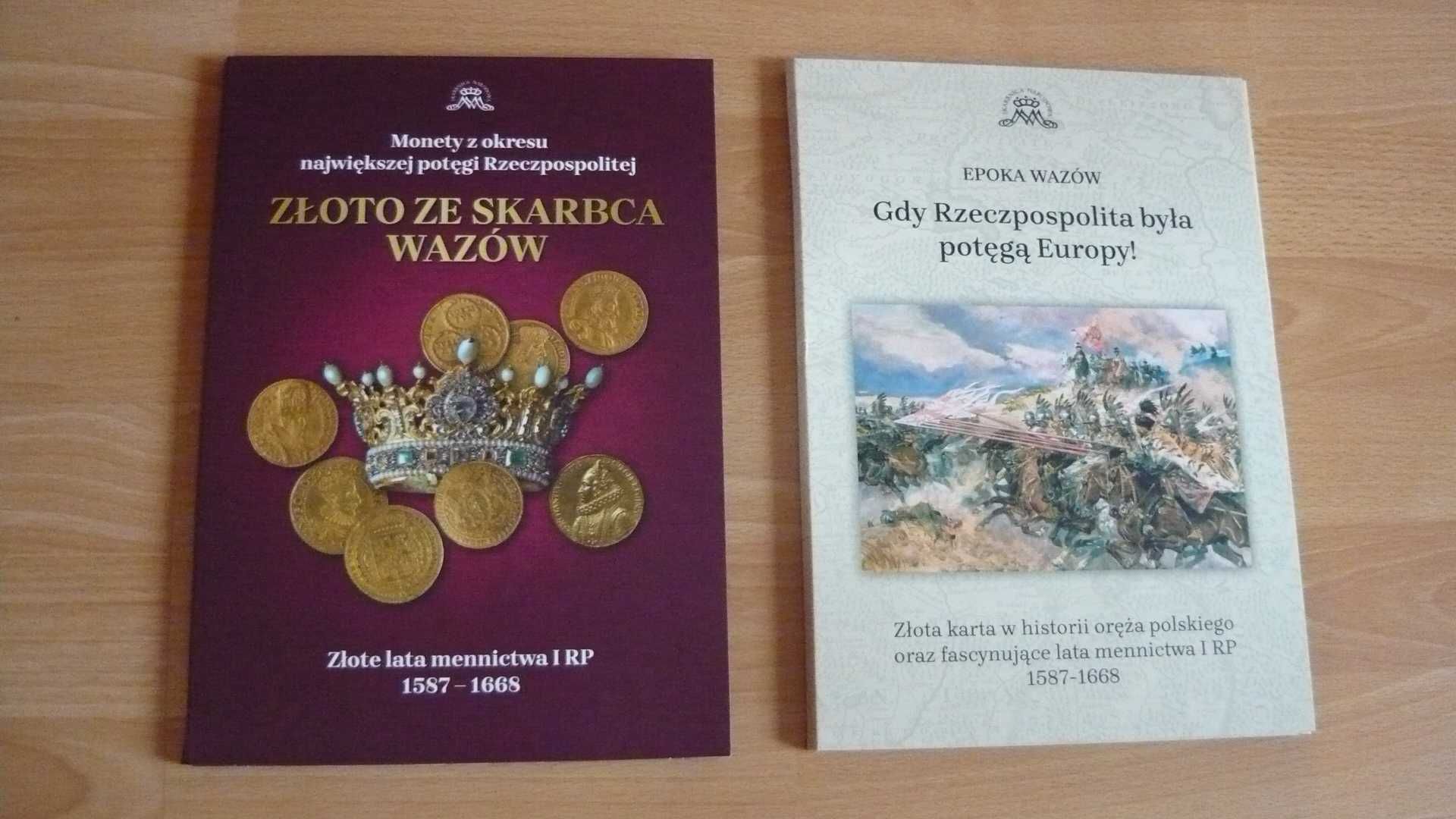 Zestaw 2 albumów na monety,medale Epoka Wazów