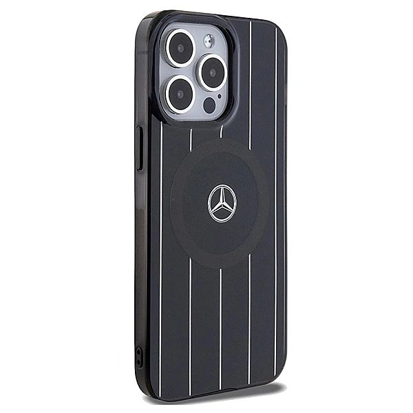 Etui Mercedes Double Layer Crossed Lines MagSafe na iPhone 15 Pro Max