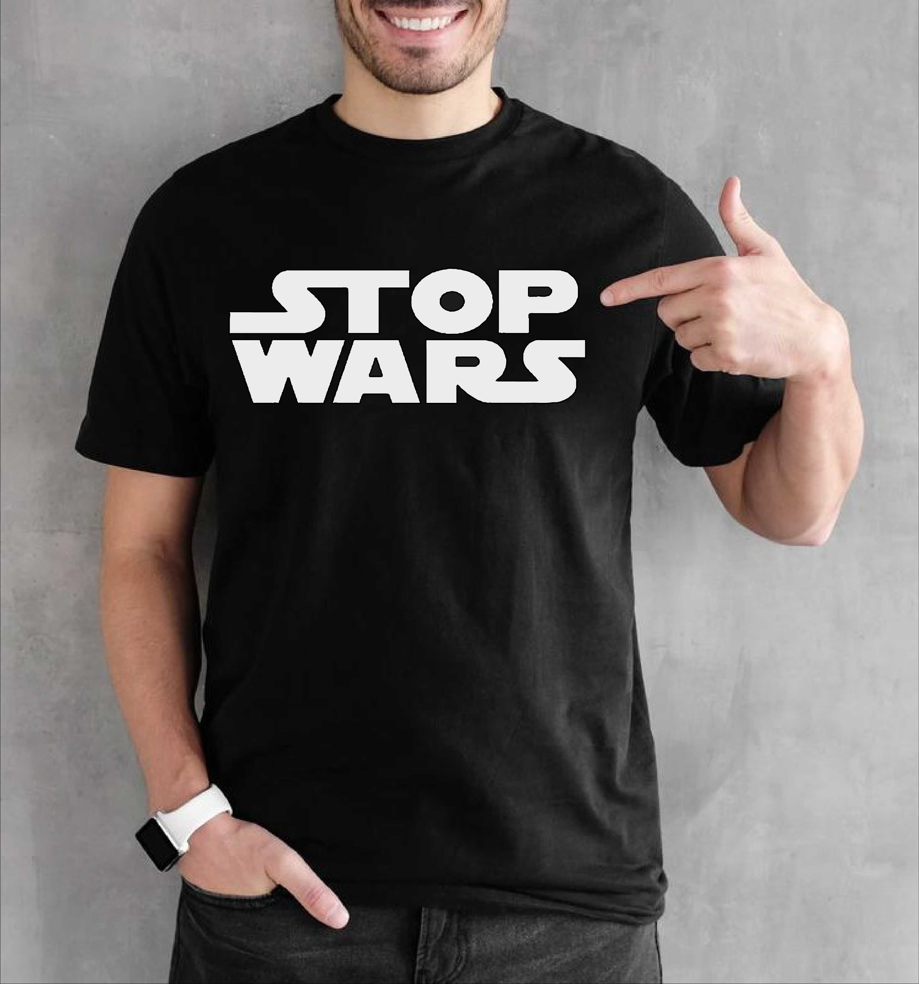 Nowa Koszulka T-Shirt Stop Wars Koniec Wojny Pomysł na Prezent