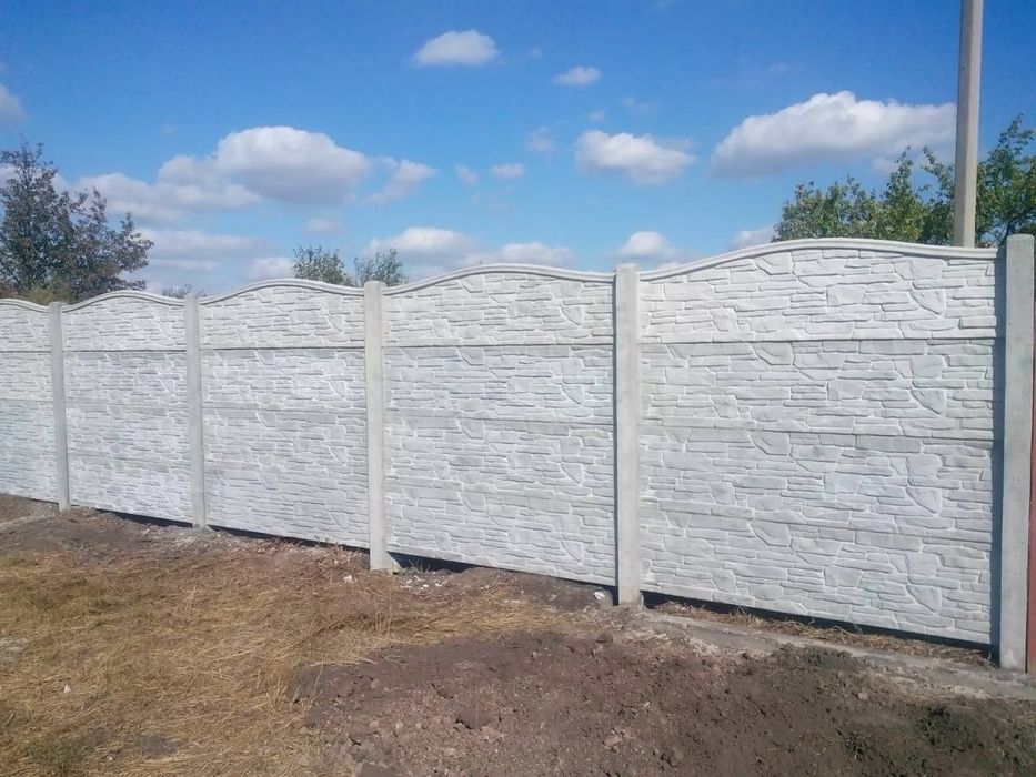 НЕДОРОГИЕ еврозаборы (бетонные заборы) в Днепре