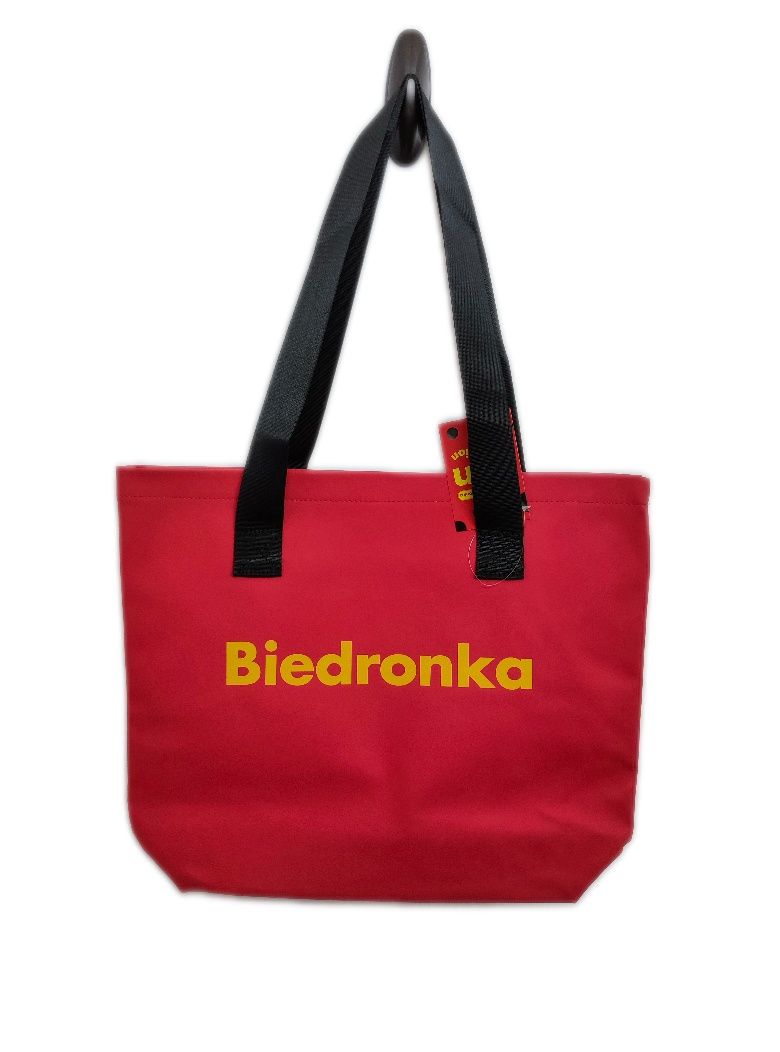 Torba na zakupy siłownię basen wakacje urlop czerwona Biedronka