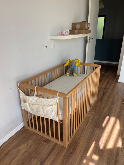 Berço bebé + colchão + capa