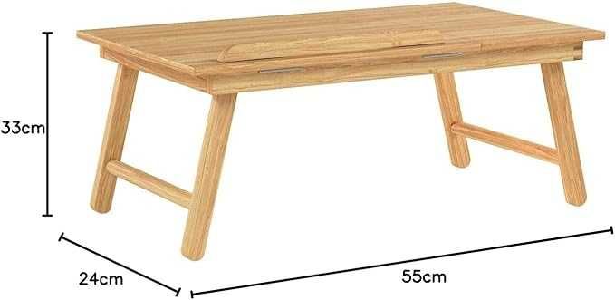 Relaxdays bambusowy stół regulowany na laptopa  55 x 33 x 24 cm nowe
