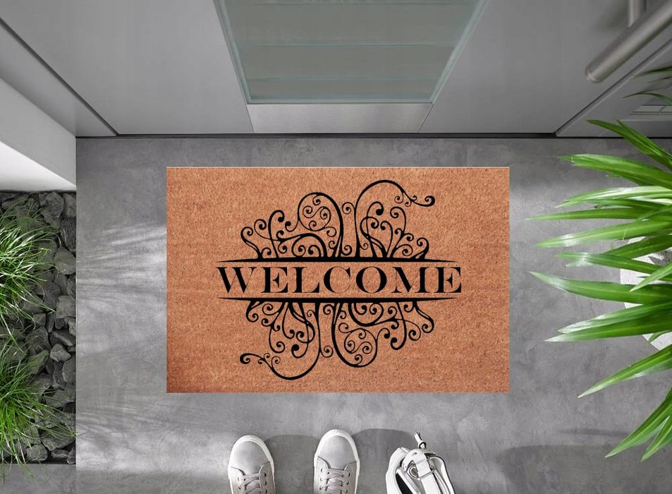 Wycieraczka kokosowa pod drzwi Welcome Ciekawy Wzór Wycieraczka