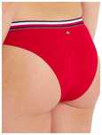 Damskie Bikini Dół TOMMY HILFIGER Cheeky High Leg Sport Czerwony M