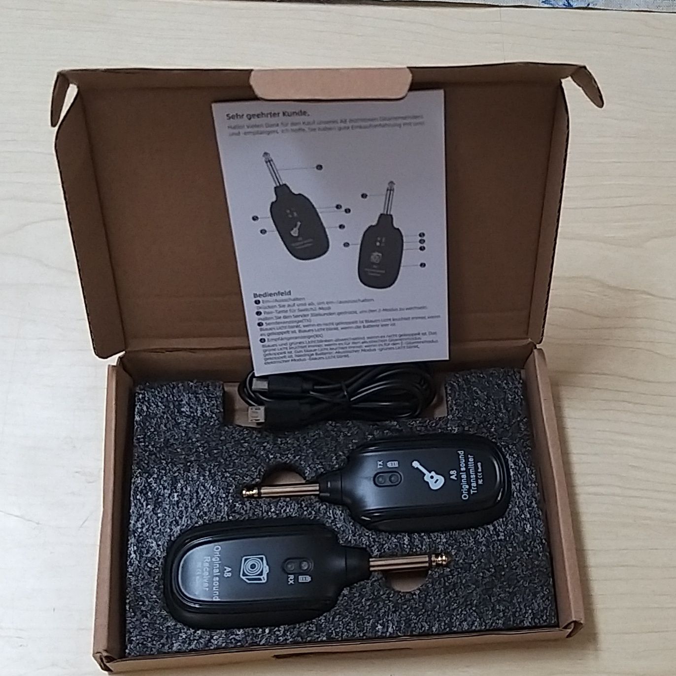 Wireless audio system guitarra.