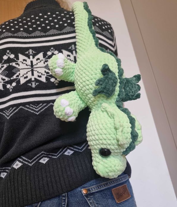 Dinozaur,Dino,Smok na szydełku