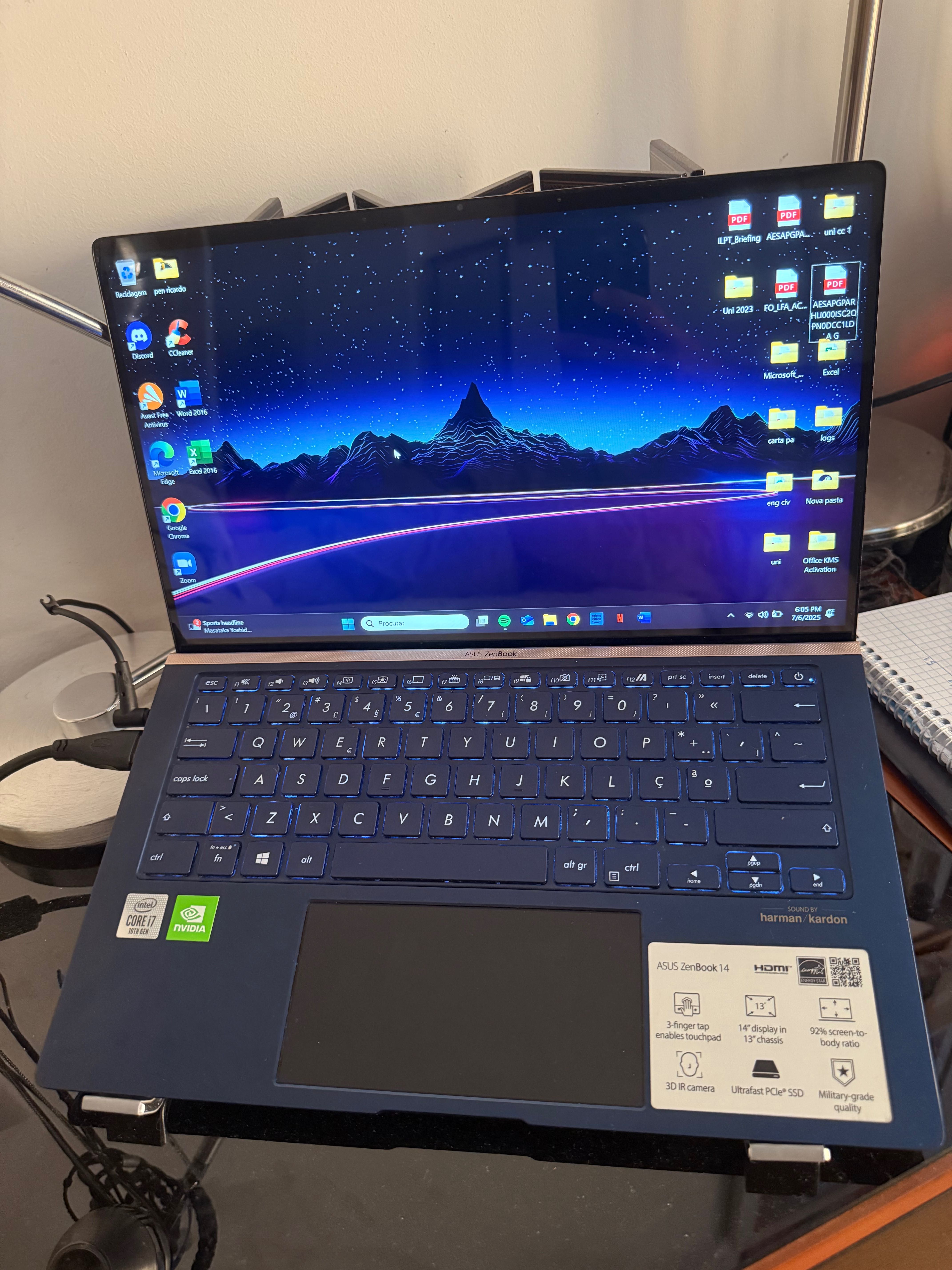 ASUS ZENBOOK i7 1TB SSD touch screen 2 ecrã