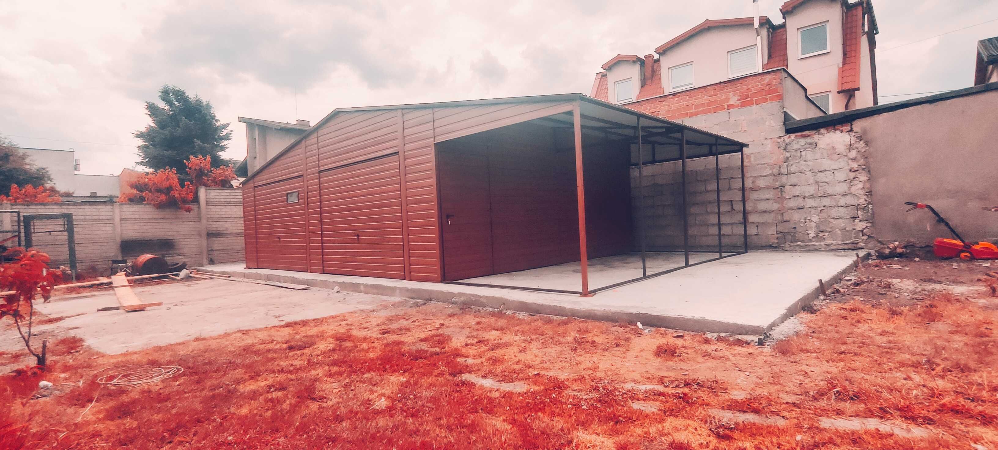 Garaże blaszane nowoczesne PREMIUM profil zamknięty domki ogrodowe