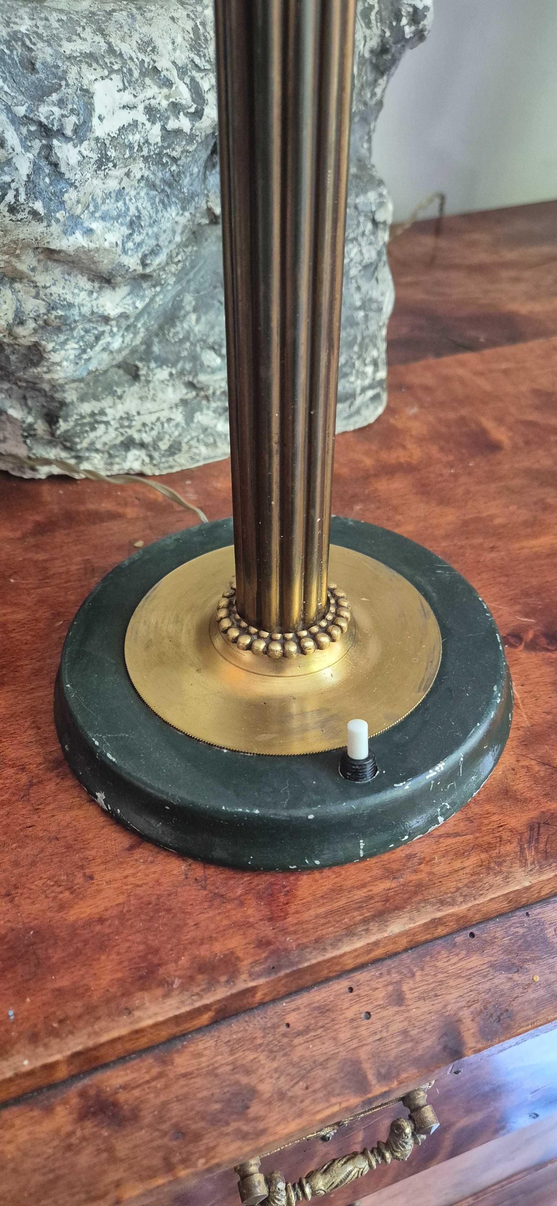 Stara mosiężna lampa gabinetowa bauhaus art nouveau antyk Francja