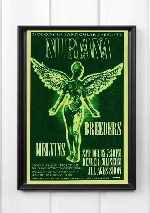 Nowy plakat poster A4 kodak black Nirvana green kurt cobain