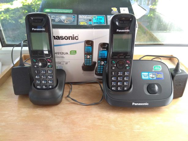 Стационарный телефон Panasonic KX-TG6512UA 6512 на 2 радиотрубки