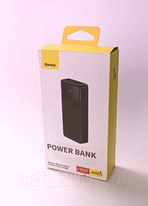 Внешний аккумулятор (Павербанк) Baseus Digital Display 20000mAh/20W