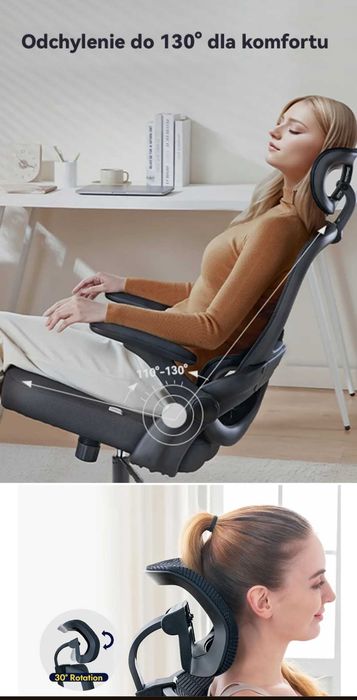Krzesło biurowe ergonomiczne XL