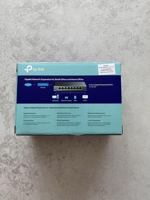 Switch TP-LINK TL-SG108 Gigabit Ethernet, 8 portów