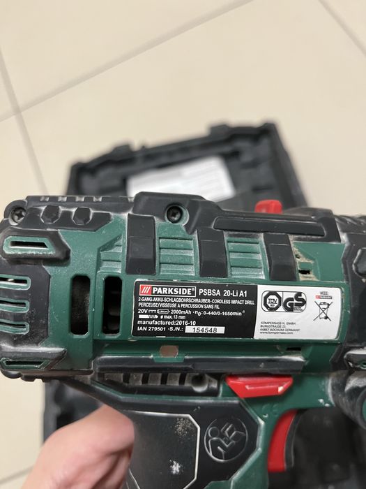 wiertarko-wkrętarka udarowa PARKSIDE PSBSA 20-Li 20V akumukator 2Ah