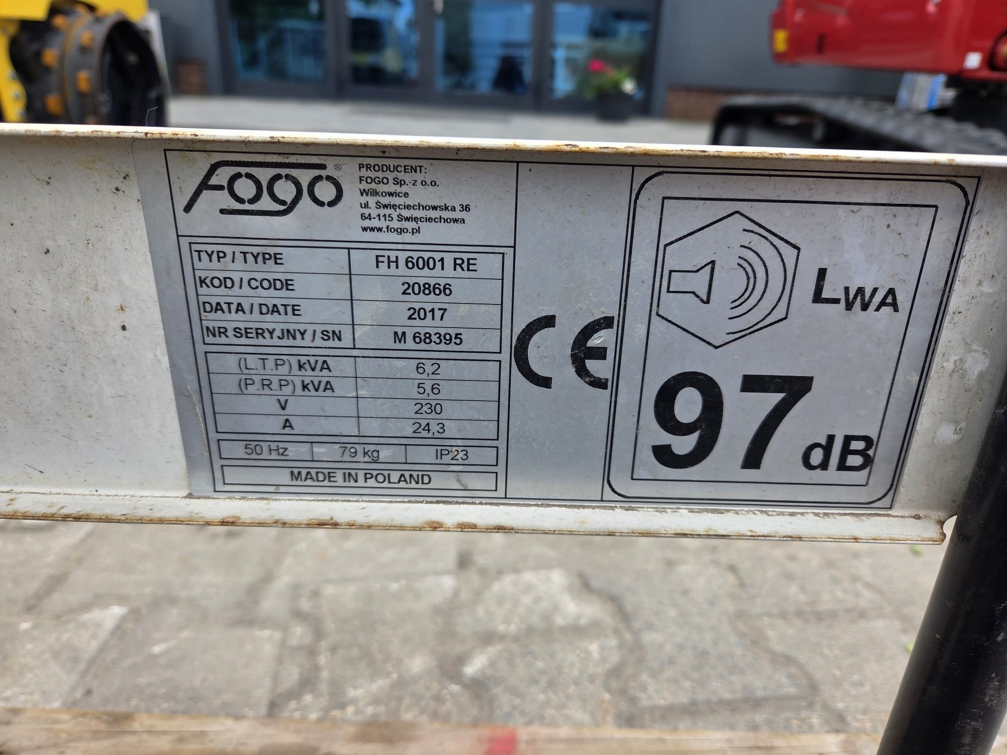 Agregat Prądotwórczy FOGO FH6001RE Super Cena - Sklep