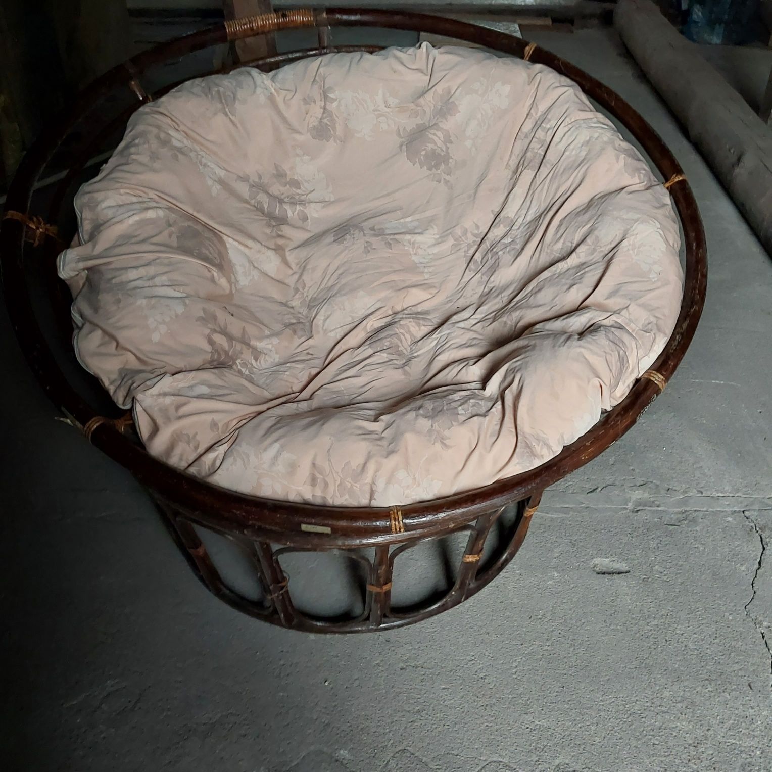 Duży Fotel  ratanowy papasan