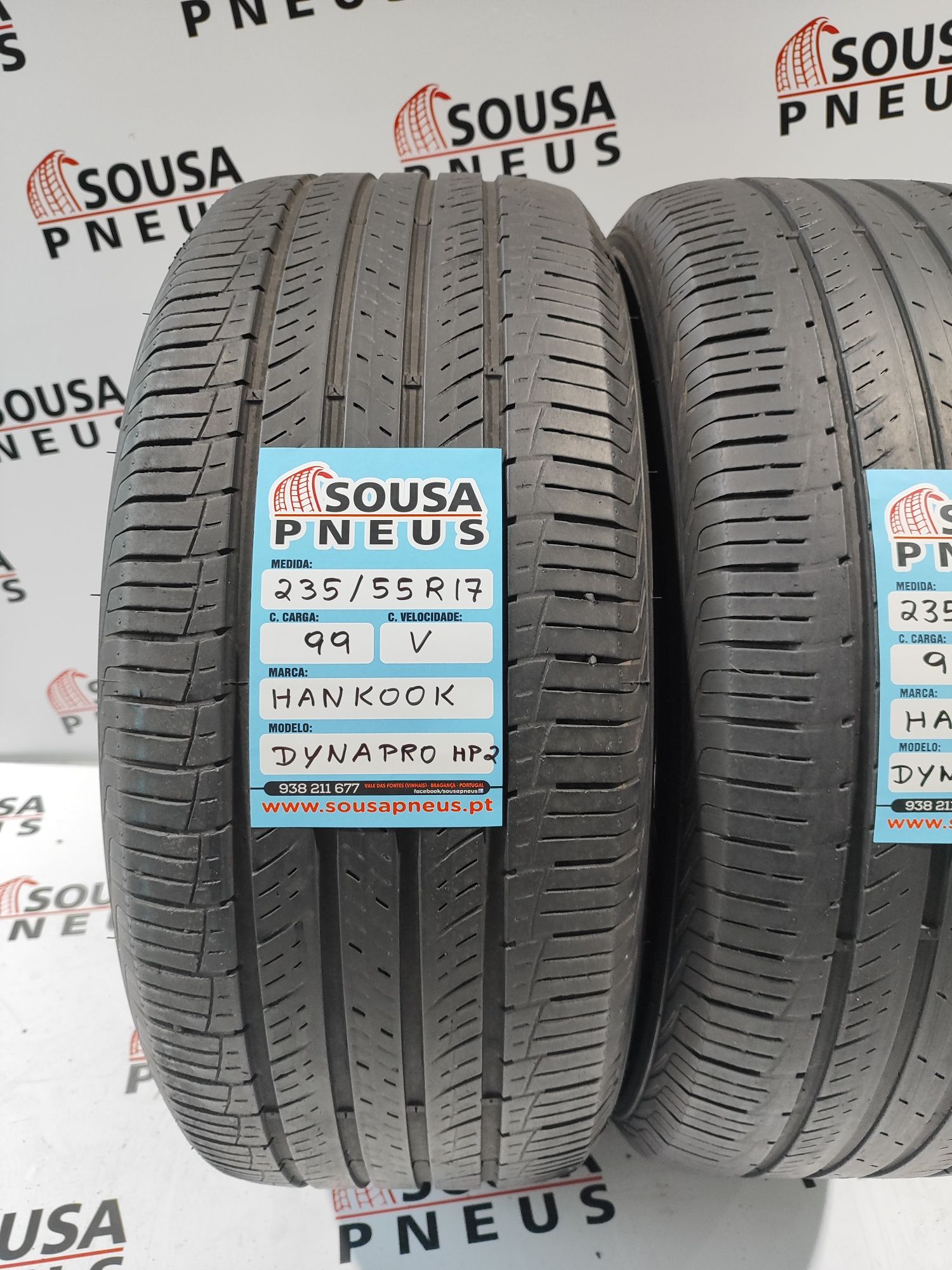 2 pneus semi novos 235-55R17 Hankook - Oferta dos Portes