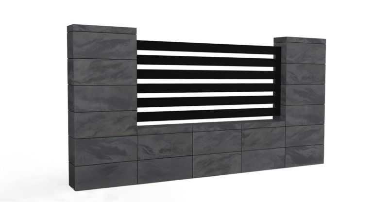 Pustaki, bloczki ogrodzeniowe Fini CZARNY ONYKS 50x20x20 PROMO