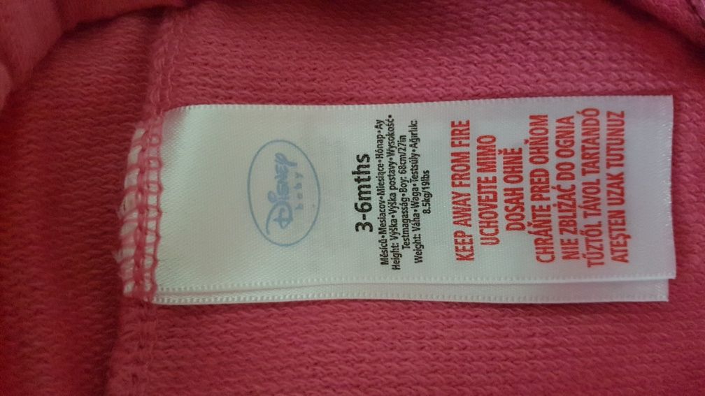 Dres dresik bluzeczka spodenki myszka Minnie Disney r. 68 stan bdb