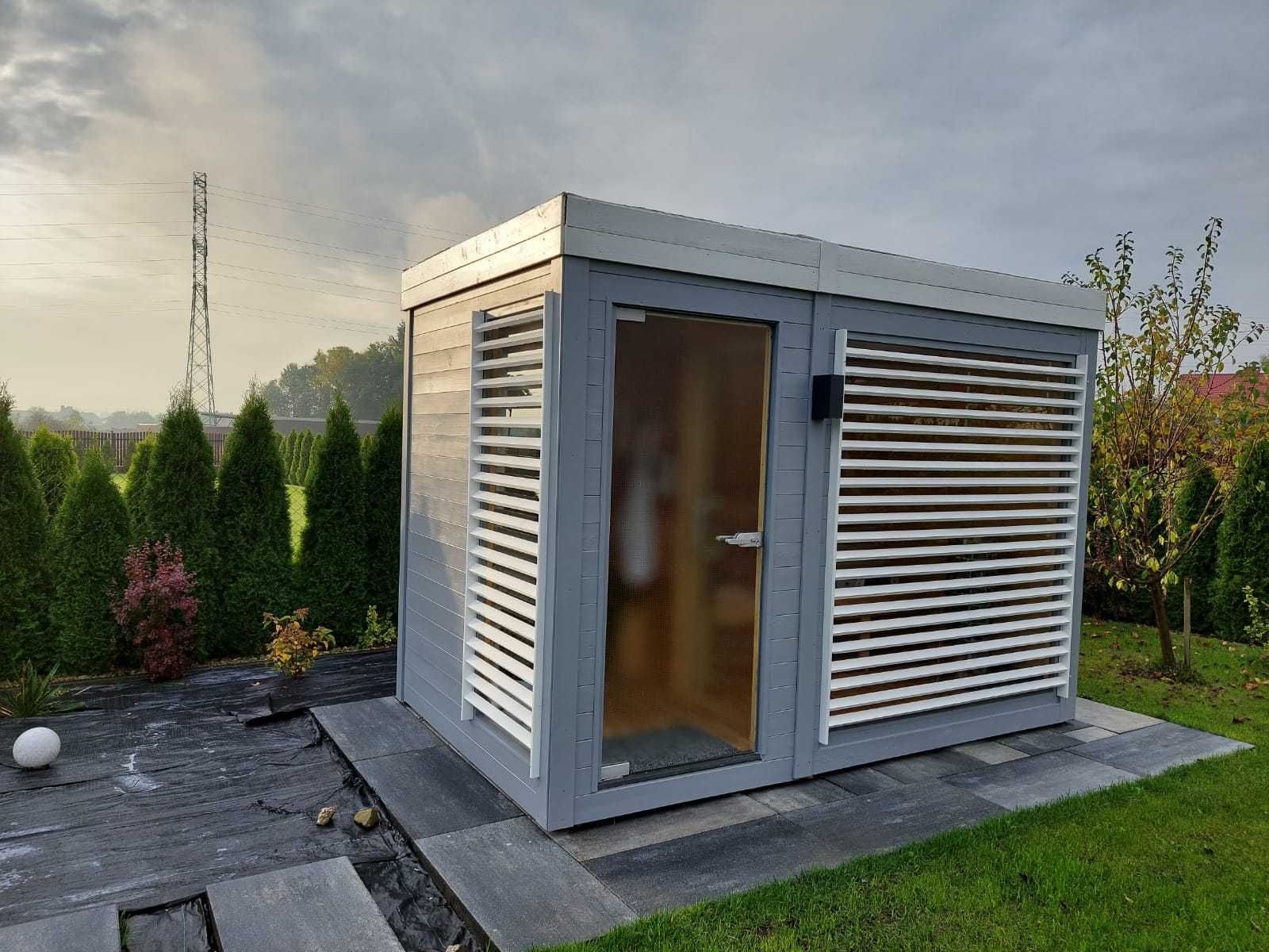Sauna ogrodowa zewnętrzna z przedsionkiem RATY LEASING