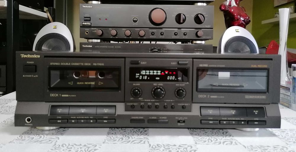 Deck Duplo de Cassetes Technics RS-TR515 Dual Record HX PRO