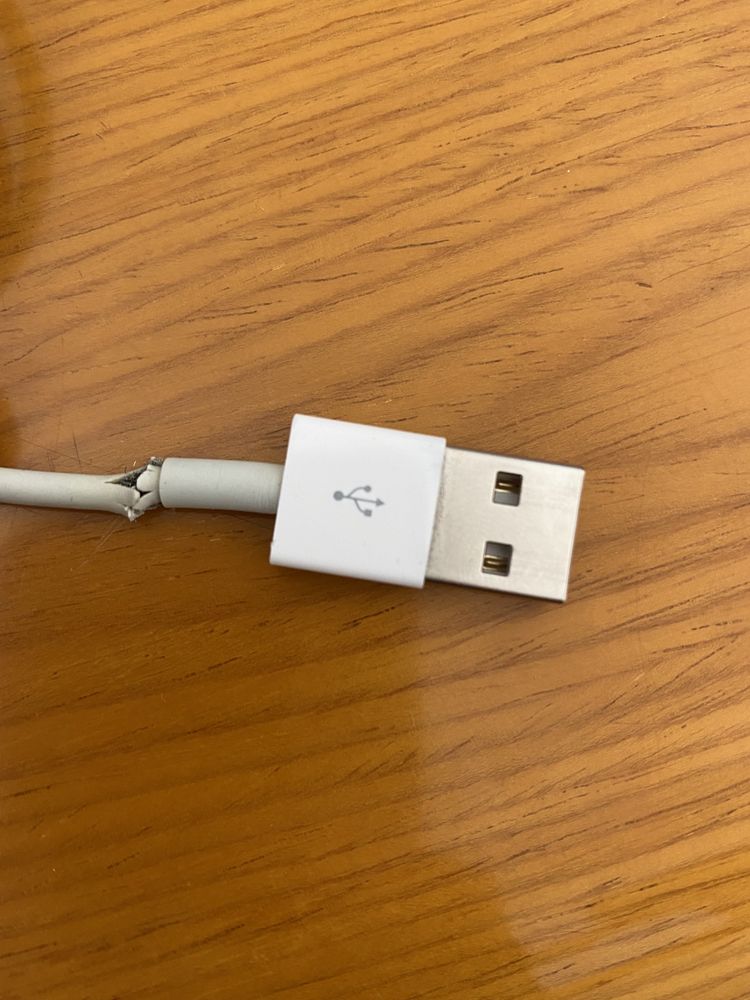 Dois cabos USB originais da Apple para peças