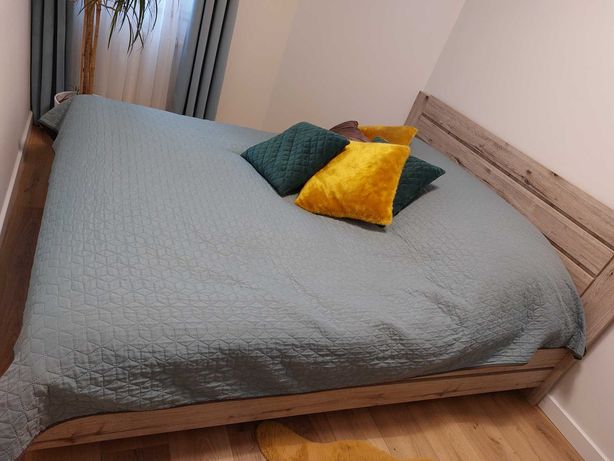 łóżko do sypialni riccardo kolor dąb wellington 160 cm x 200 cm+komoda