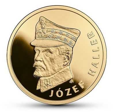 Złota moneta 100zł Józef Haller 100-lecie Niepodległości 2016 UNC