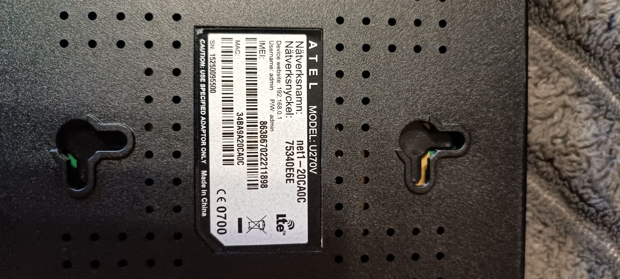 4ж lte wifi роутер Atel u270v під сімкарту