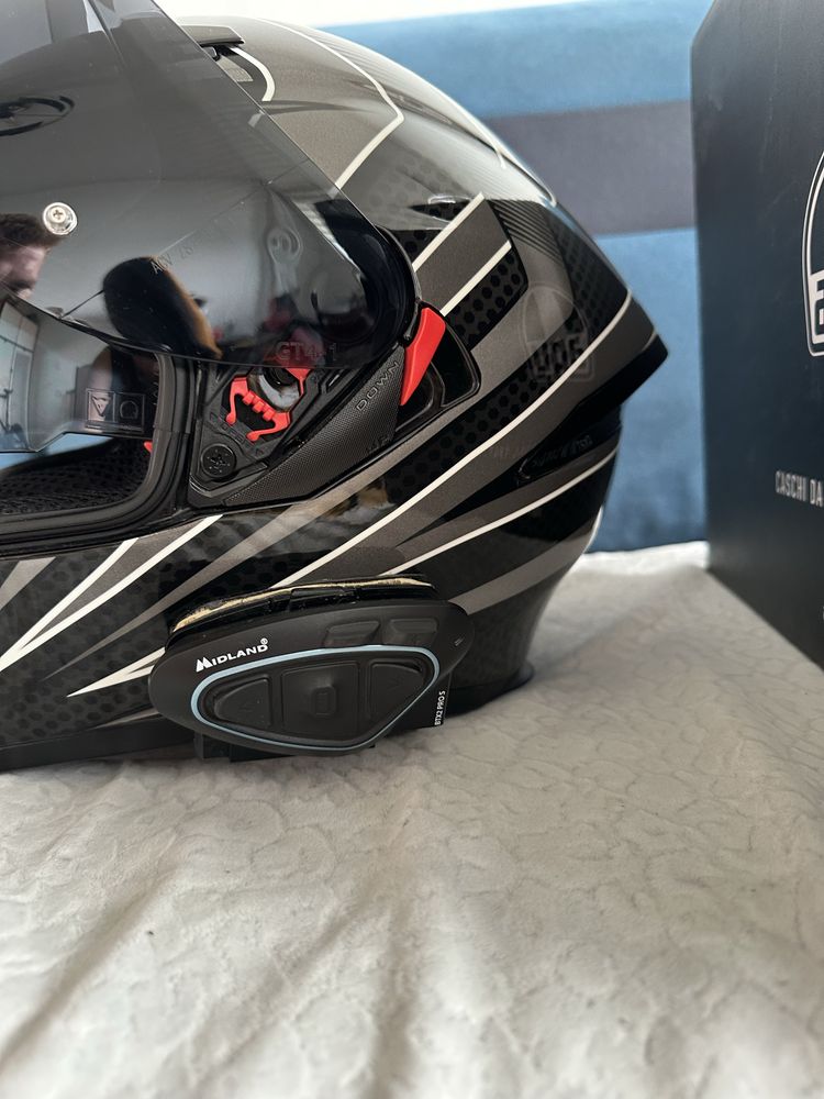 kask AGV K-5 (rozmiar MS / 57 cm) z interkomem Midland BTX2 Pro S