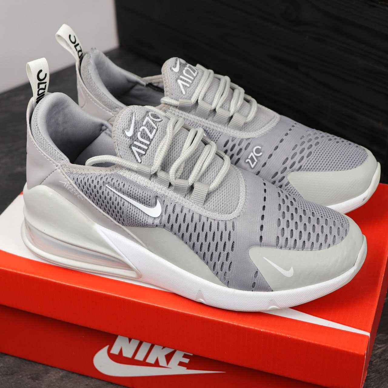 Чоловічі чорні білі сірі кросівки Nike Air 270 airmax [40-44]