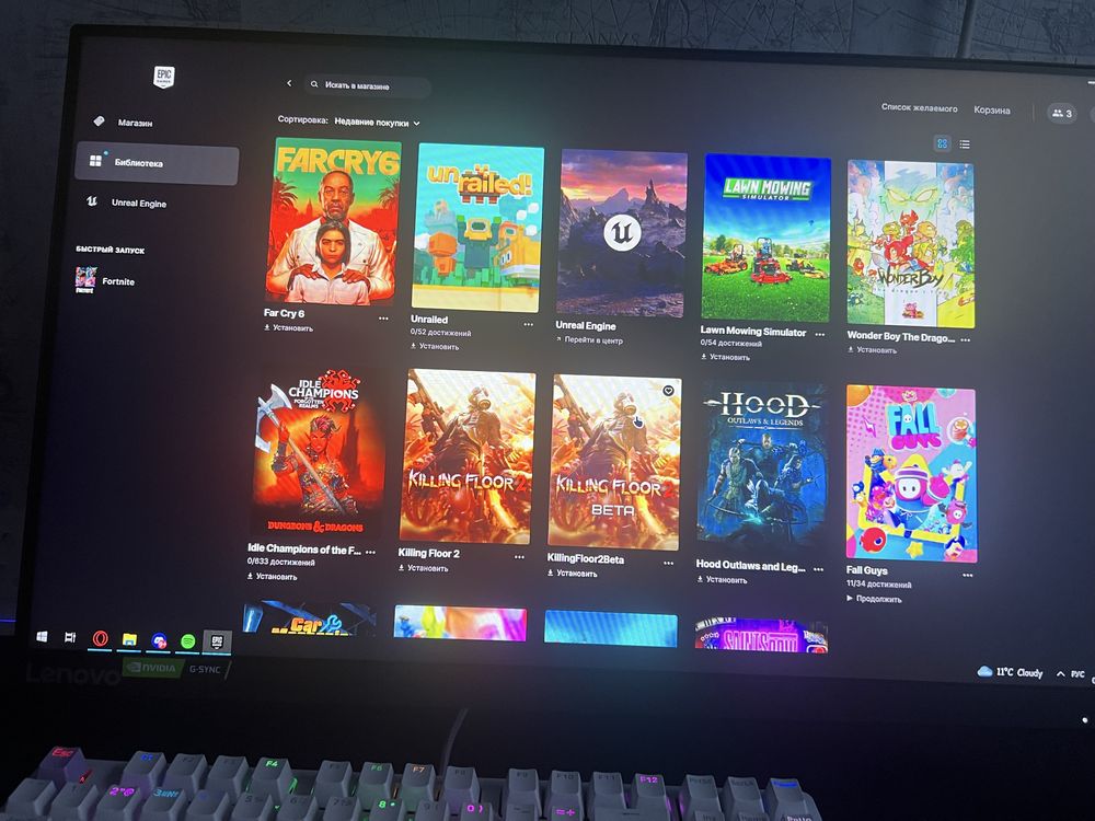 Аккаунт epic games багато покупних ігор та аккаунт в фортнайт